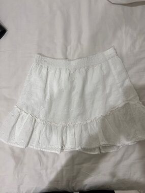 Hollister White Eyelet Ruffle Skirt
